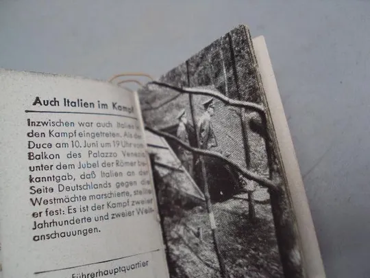 Памятка пропаганда Рейх солдату карманная книжечка прокламация Лидеры бой во Франции №13841 Де купити