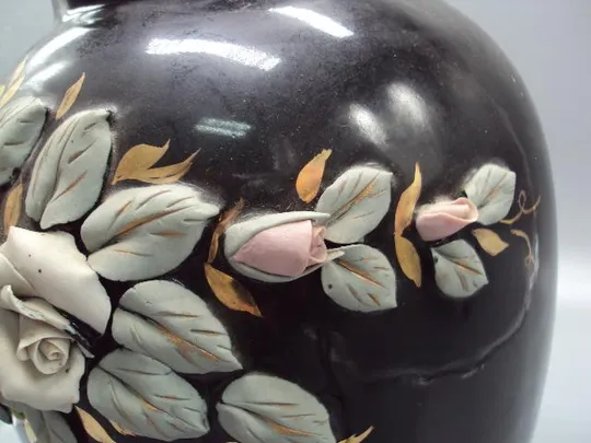 Ваза фарфор Барановка цветы розы высота 27 см, диаметр 11,4 см №14042 З аукціону