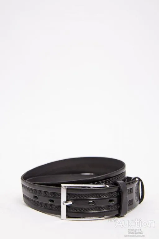 Мужской ремень с классической пряжкой, черного цвета, 196R35Y1W5-1 Ціна