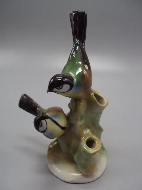 Фигура фарфор статуэтка Германия птички на дереве птицы синички высота 14 см под реставрацию №80 Ціна