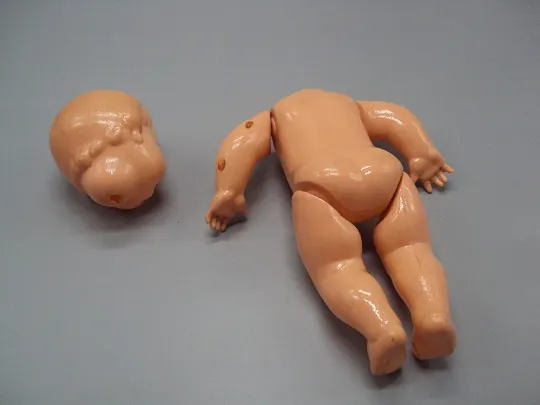 Кукла пупсик целлулоид ОХК ссср куколка пупс рельефные волоссы высота 28 см №15633 Торговий майданчик