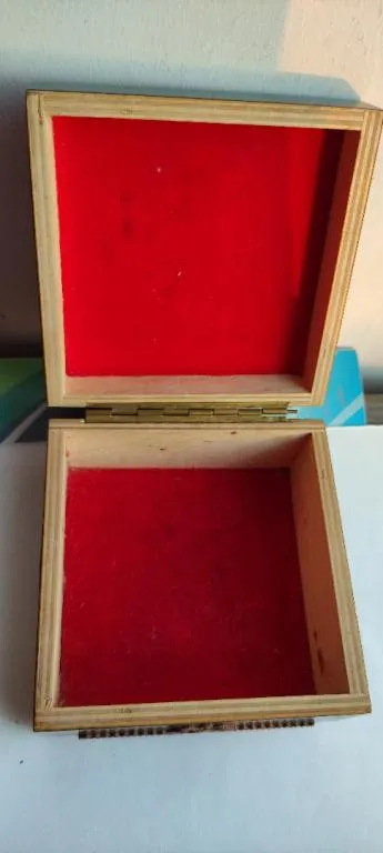 Винтажная деревянная шкатулка для драгоценностей, узоры из медной проволоки,  bm459 Продаж