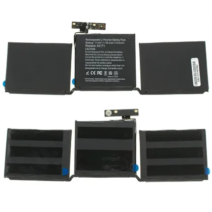 фото, Батарея для ноутбука Apple A2171 (A2159 Apple MacBook Pro 13) 11.4V 5103mAh 58.2Wh Black
