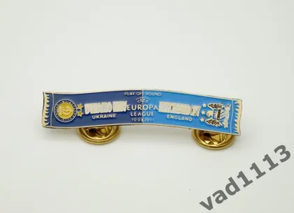 фото, Футбол. Значок, серия шарфы ФК Динамо Киев (значок № 5). Лига Европы 2010-11 Динамо Киев - Манчестер Сити