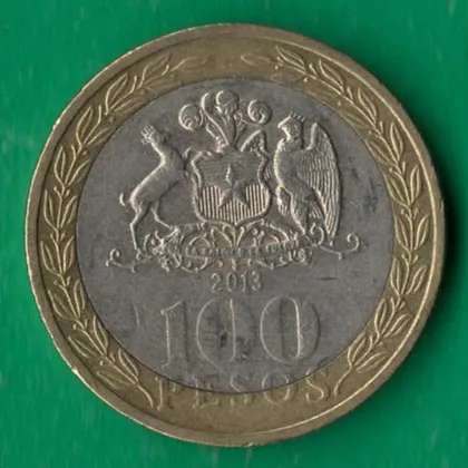 фото, 100 песо 2013 року Чилі [МШ1]