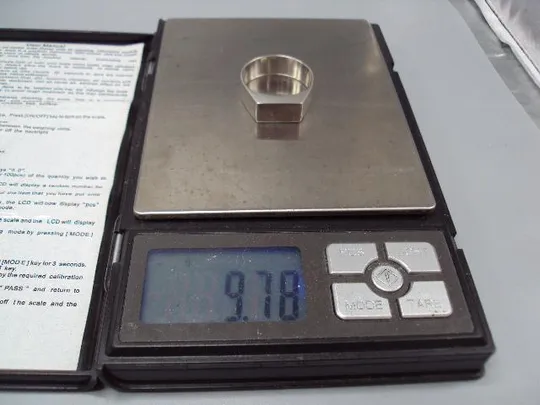 Мужское кольцо перстень печатка прямоугольник серебро 925 проба вес 9,78 г 24 размер новое №14409 Інтернет-аукціон