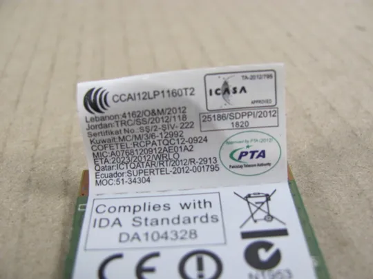 387-21 WI-FI адаптер ANTEL 2084-12-6534 WCBN612AH-L6  для  LENOVO  IDEAPAD S510P  оригінал Продаж