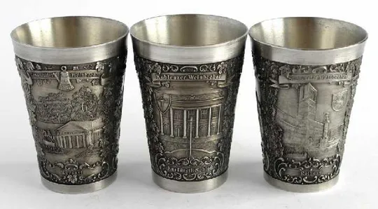 Олов&#039;яні келихи 3 шт., колекція №7, Zinn95%, Germany Де купити