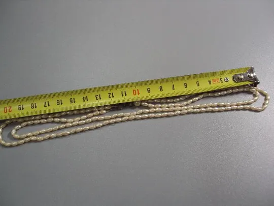 Бижутерия бусы ожерелье жемчуг двойные в два ряда б/у №11198 З аукціону