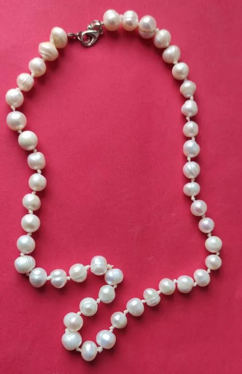 Натуральный жемчуг большие бусины 48 см Новое ожерелье, колье, красота! pr462 Інтернет-аукціон