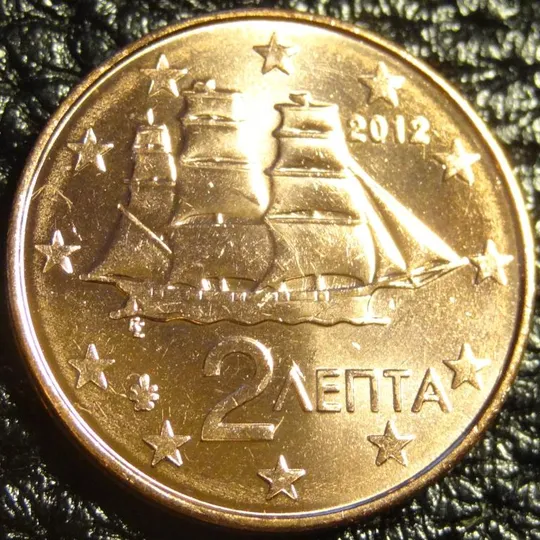 2 євроценти 2012 Греція UNC Ціна