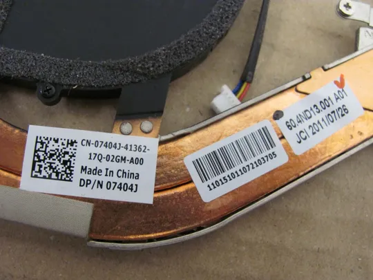 номер0032-13 система охолодження Кулер Охолоджувальний блок Охолоджувальна система Кулери та системи охолодження Охолодження материнської плати cooling system   07404J для Dell VOSTRO V131 оригінал Де купити