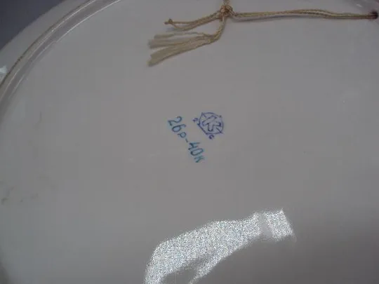 Настенная тарелка фарфор Коростень цветы ручная роспись художник Жданов диаметр 34,4 см №50 Де купити