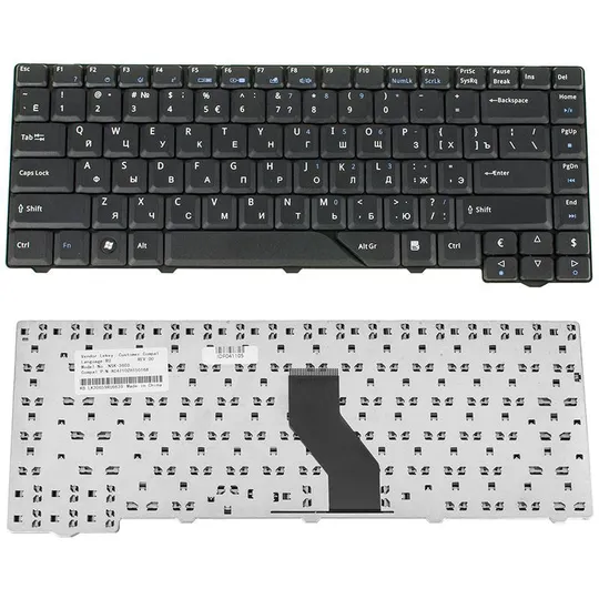Купити Клавіатура для ноутбука ACER (AS: 4210, 4310, 4430, 4510, 4710, 4910, 5220, 5300, 5520, 5700, 5900, 6920, 6935) rus, black