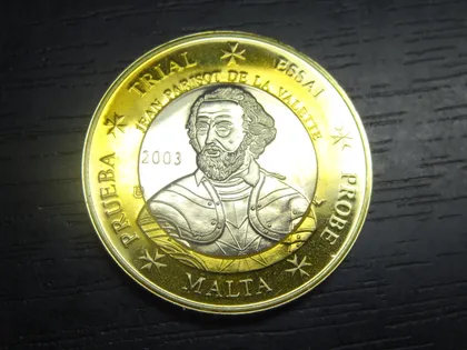 фото, 1 євро Мальта 2003 UNC проба