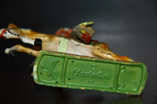 индеец вождь с копьем ELASTOLIN ФРГ (МАССА - КОМПОЗИТ) 40-50ые годы 70-75мм Недорого