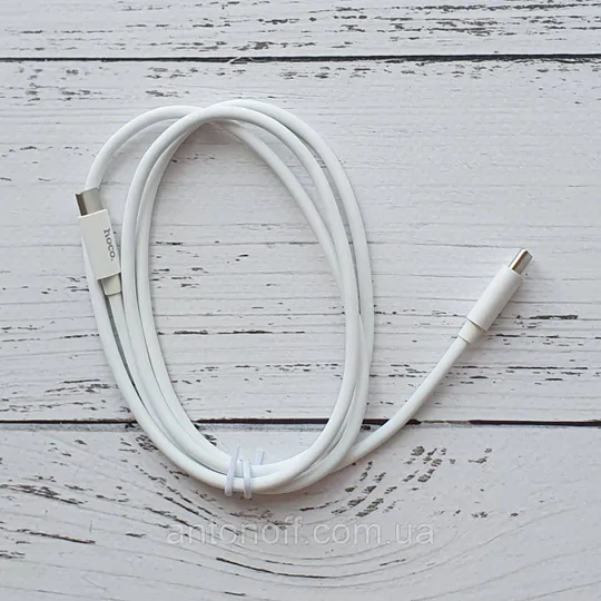 Кабель Hoco X87 Type-C to Type-C 60W 3А 1м силіконовий Білий З аукціону
