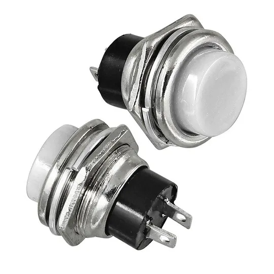 Кнопка DS-212 white OFF-(ON), 2pin, 3A 250V, біла Ціна
