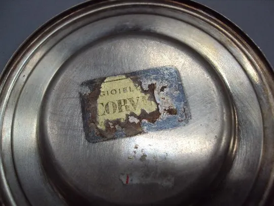 Пепельница блюдце тарелочка с бантиком серебро 800 проба вес 21,71 г диаметр 7,9 см №14308 Інтернет-аукціон