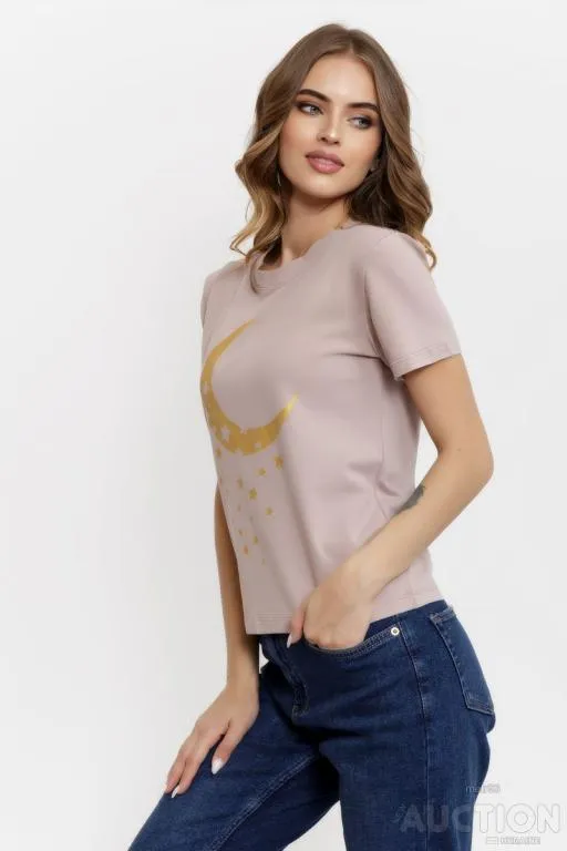 Купити Футболка женская, цвет пудровый, 102R189
