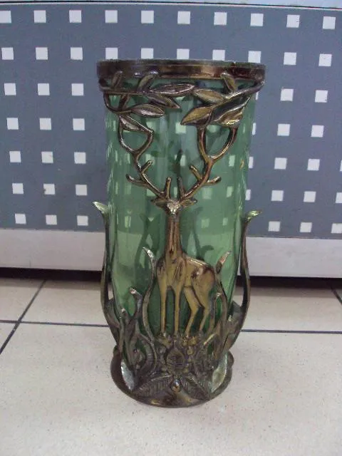 Ваза олень г. Петриков завод Авангард 1991 стекло шпиатр высота 21 см диаметр 10 см №10695 Ціна