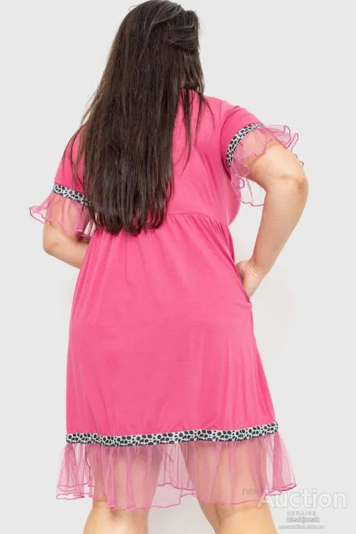 Платье свободного кроя, цвет темно-пудровый, 231R6444 Продаж