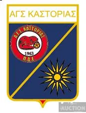 фото, значок футбол  ФК Кастория 1980 Греция  (серия герб города и эмблема клуба)