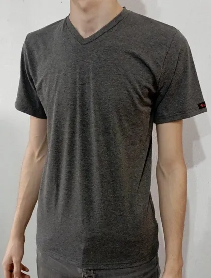 фото, Футболка чоловіча Lans L12/005 бавовна антрацит сіра розмір 52 XL 4XL