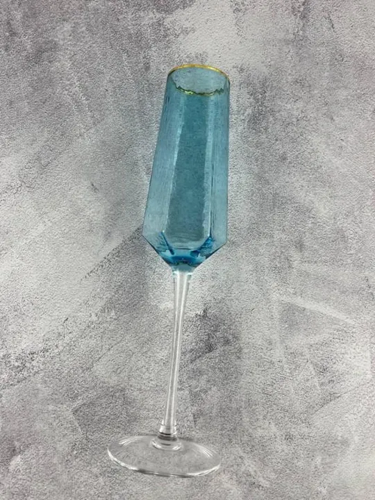 Бокал для шампанского OLens Бирюза GXF01A-B-gd 180 мл Інтернет-аукціон