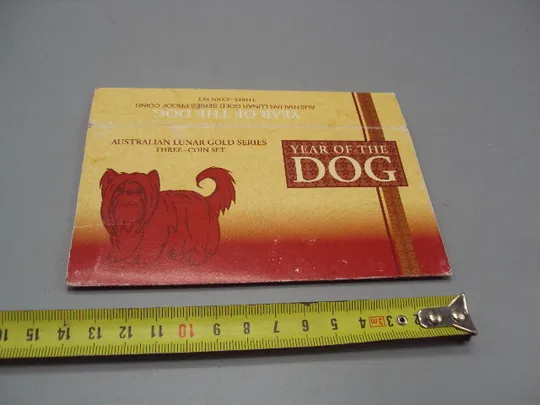 Футляр коробочка монета Австралия год собаки Year of the dog Australian lunar gold series №16012 Ціна