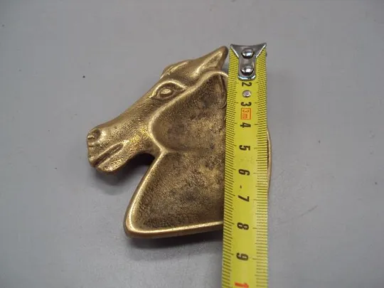 Купити Пепельница бронза лошадь конь лошадка голова лошади высота 1,5 см, размер 6,8 х 8,7 см №14474