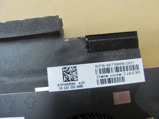 номер1020-10 система охолодження GPZ70 M75666-001 AT2YH005DA0 для HP Zbook Fury 17 G8  Охолоджувальна система Кулери та системи охолодження Охолодження материнської плати cooling system Кулер Охолоджувальний блок оригінал Недорого