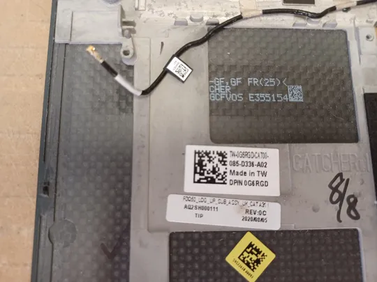 номер1051-7 корпус кришка 0G6RGD AQ2SH000111  з клавіатурою 0PD3N6 PK33RH2A20  для Dell XPS 15 9500 9510 PRECISION 5550 5560 Палмрест корпус топкейс Верхня панель палмрест cover-C оригінал Торговий майданчик