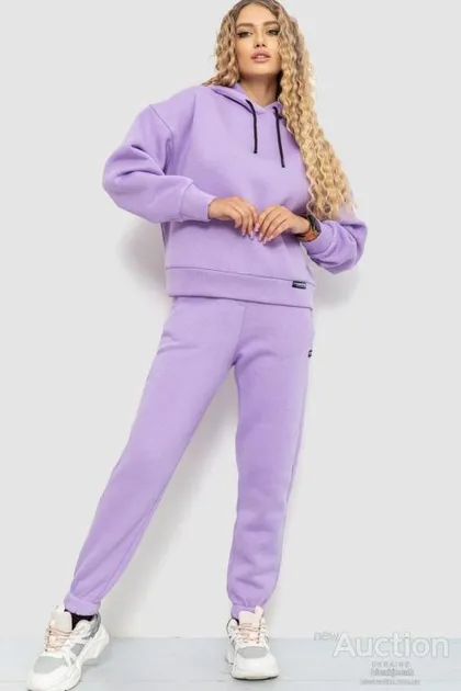 фото, Спорт костюм женский на флисе, цвет сиреневый, 115R0493