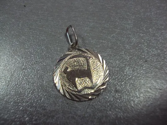 Подвеска кулон круглый гороскоп зодиак козерог серебро 925 проба вес 2,46 г №11884 Ціна