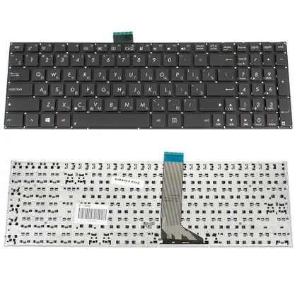 фото, Клавіатура для ноутбука ASUS (X502, X551, X553, X555, S500, TP550) rus, black, без фрейма, з кріпленнями (оригінал)