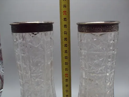 Купити Ваза хрусталь мнц ссср лот 2 шт высота 28,5 см и 28,9 см №13296