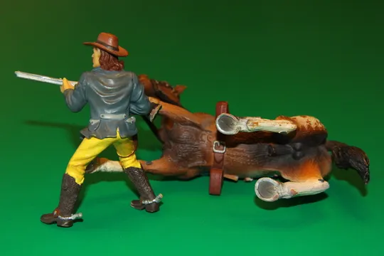 Ковбой та кінь 90-100мм BULLY BULLYLAND ФРГ м`яка резина! З аукціону