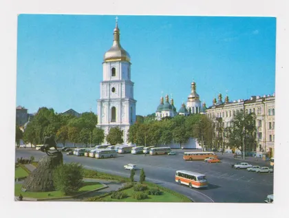 фото, КИЇВ - КИЕВ = ПЛОЩА ім.Б.ХМЕЛЬНИЦЬКОГО - ПЛОЩАДЬ им.Б.ХМЕЛЬНИЦКОГО = ДМПК 1980 - 1981 г. = чистая #