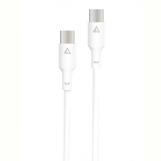 Кабель ACCLAB PwrX USB Type-C - USB Type-C (M/M), 60W, 1.2 м, White (1283126559563) Ціна