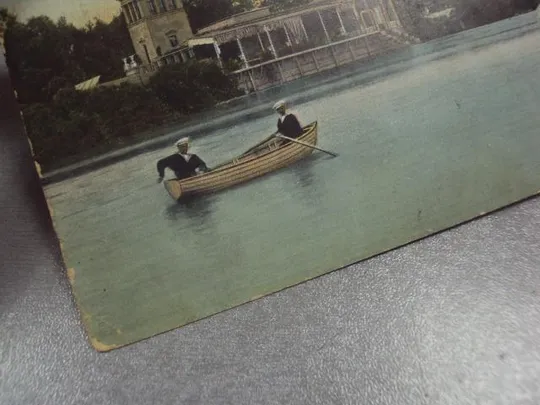 открытка почтовая карточка петергоф вид на озеро и царицын павильон  №10914 Продаж