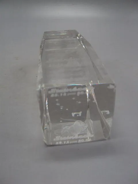 Фигура сувенир стекло статуэтка с лазерной гравировкой гороскоп зодиак козерог высота 14,9 см №10333 Характеристики