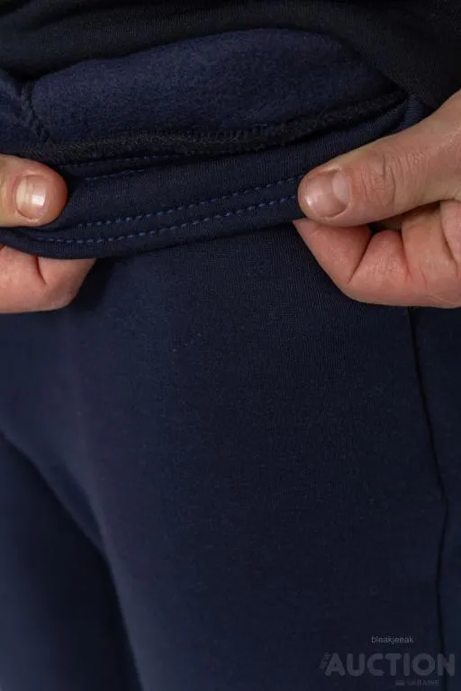 Спорт штаны мужские на флисе, цвет темно-синий, 241R001 Де купити