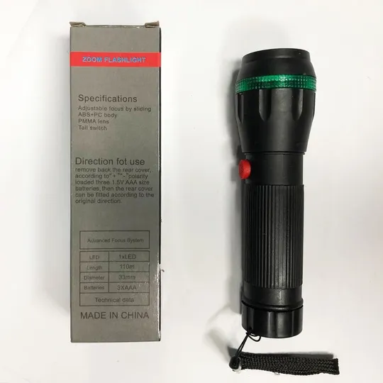 Ручний ліхтарик на батарейках (3хААА) з функцією зуму, кишеньковий міні ліхтар лед ліхтар переносний гарний Недорого