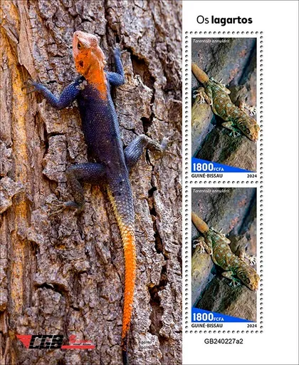 фото, Гвинея Бисау-Ящерицы-2024. Чистый полный красивый комплект. MNH.