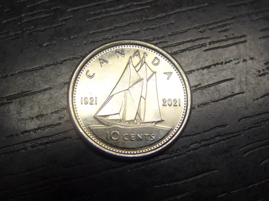 10 центів 2021 Канада - 100-річчя Bluenose Ціна