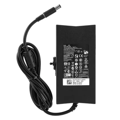 фото, Оригінальний блок живлення для ноутбука DELL 19.5V, 7.7A, 150W, 7.4*5.0-PIN, Black, SLIM RECTANGULAR