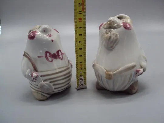 Купити Фигура фарфор статуэка Полонное ЗХК авторские гномы поварята пара лот 2 шт высота 10,5 см №14475