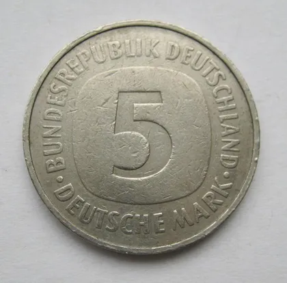 фото, 5 МАРОК = 1975 г. = J = ФРГ - ГЕРМАНИЯ